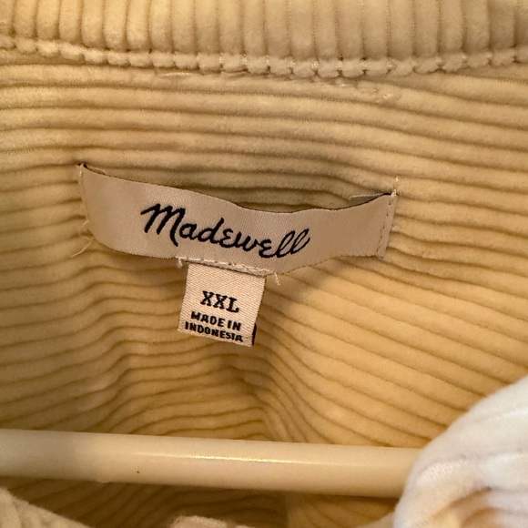 Madewell Cream Denim Jacket with Corduroy Accents - Picture 3 of 3